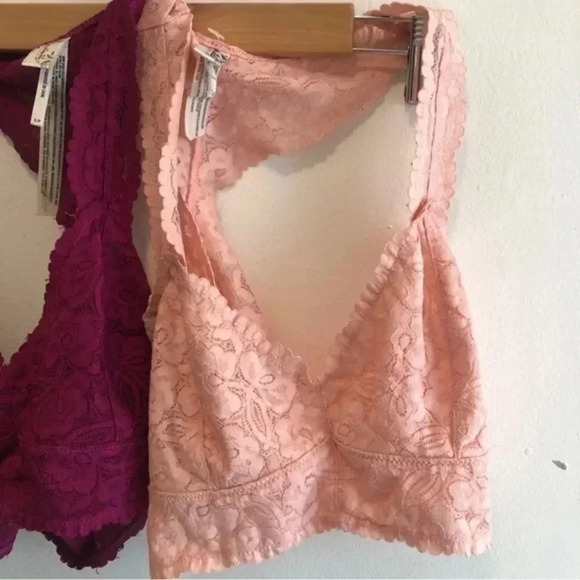 Intimately Free People Galloon Lace Racerback Bra Bundle of‎ 2 Bralettes Size S - Picture 4 of 11